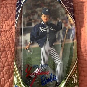 Mattel Yankees Barbie Doll - Navy and White